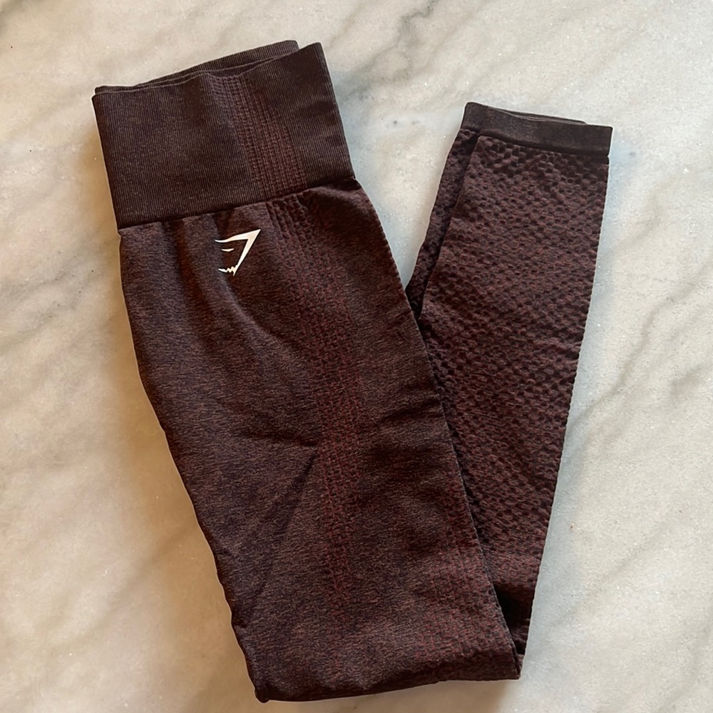 Size small maroon Gymshark leggings